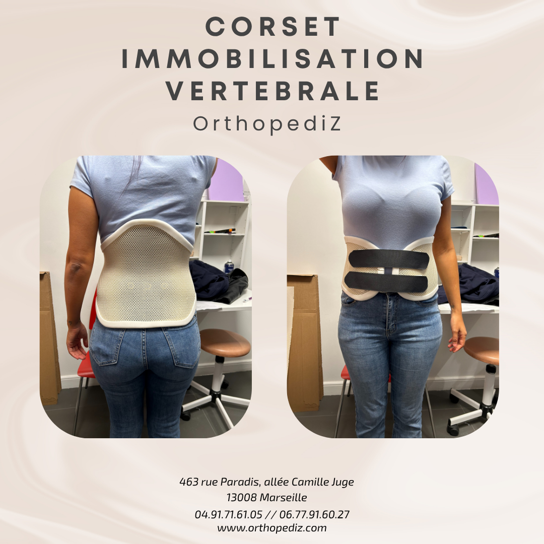 Corset d'immobilisation vertébrale sur mesure